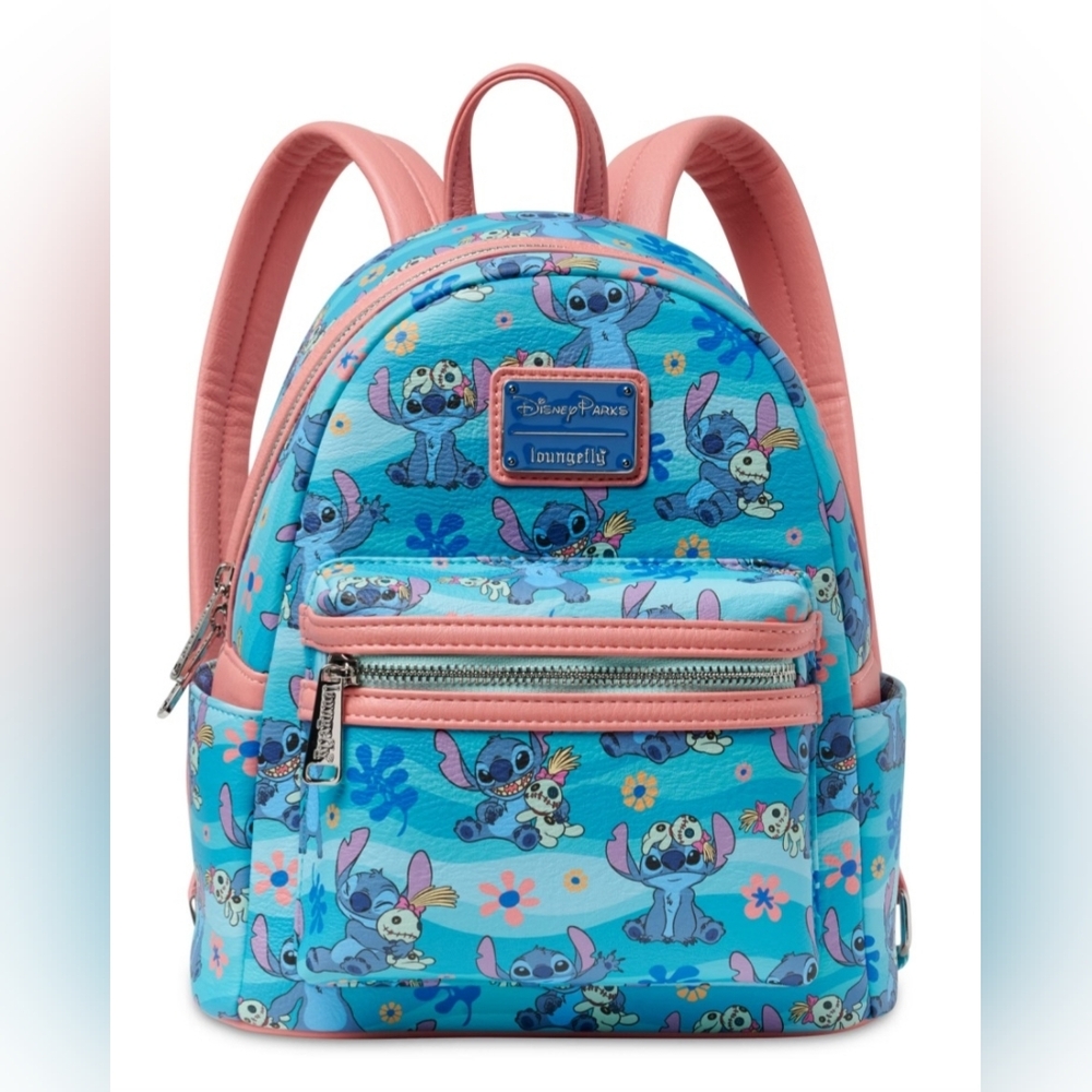 Disney Parks Loungefly STITCH & SCRUMP Mini Backpack - NWT